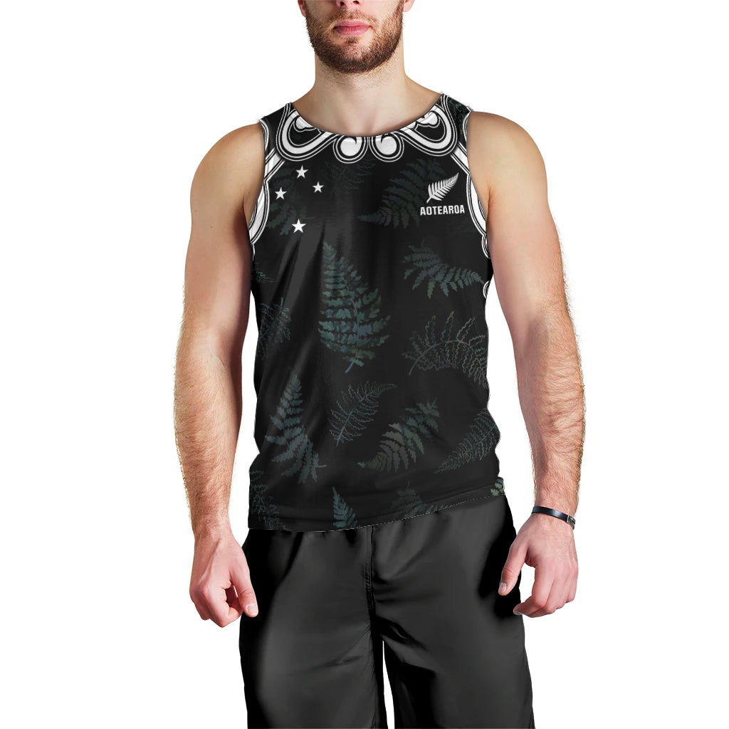 Custom New Zealand Fern Women Rugby Men Tank Top Maori Pattern