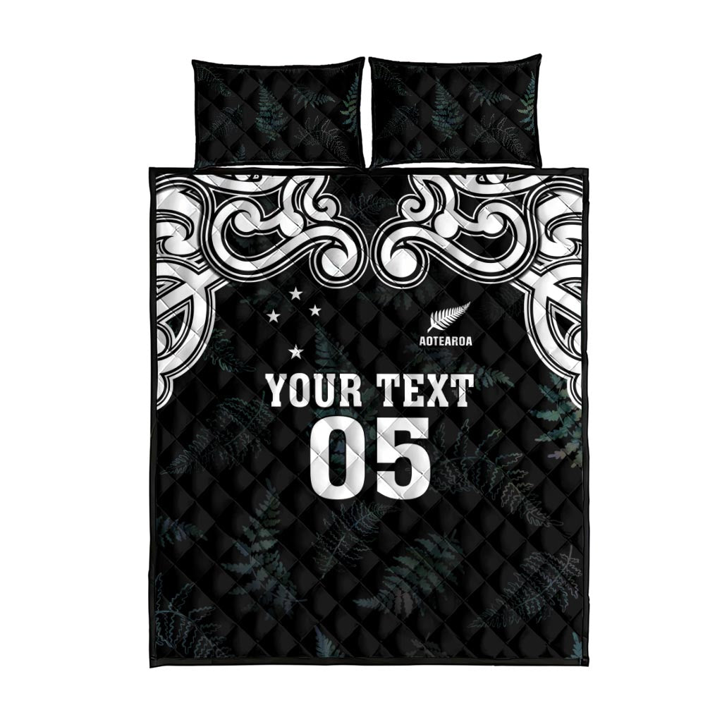 Custom New Zealand Fern Women Rugby Quilt Bed Set Maori Pattern LT05 - Polynesian Pride