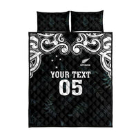 Custom New Zealand Fern Women Rugby Quilt Bed Set Maori Pattern LT05 - Polynesian Pride