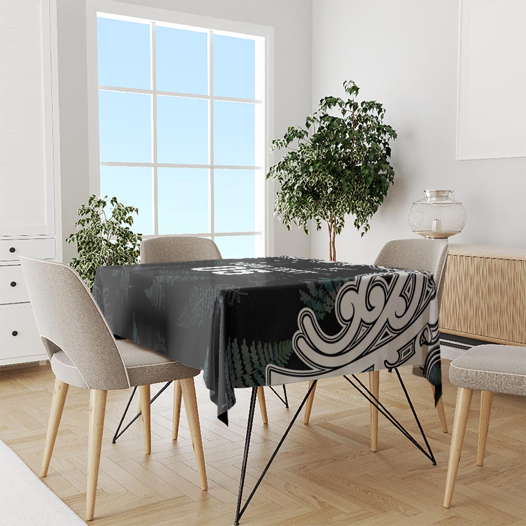 Custom New Zealand Fern Women Rugby Tablecloth Maori Pattern