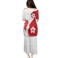 Samoa Teuila 2024 Family Matching Puletasi and Hawaiian Shirt Samoan Siapo Pattern Red Version