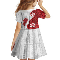Samoa Teuila 2024 Family Matching Summer Maxi Dress and Hawaiian Shirt Samoan Siapo Pattern Red Version