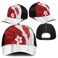 Samoa Teuila 2025 Mesh Trucker Cap Samoan Siapo Pattern Red Version - Polynesian Pride