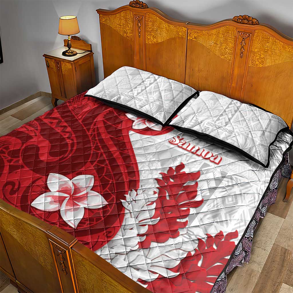 Samoa Teuila 2024 Quilt Bed Set Samoan Siapo Pattern Red Version