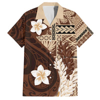 Samoa Teuila 2024 Family Matching Puletasi and Hawaiian Shirt Samoan Siapo Pattern Brown Version
