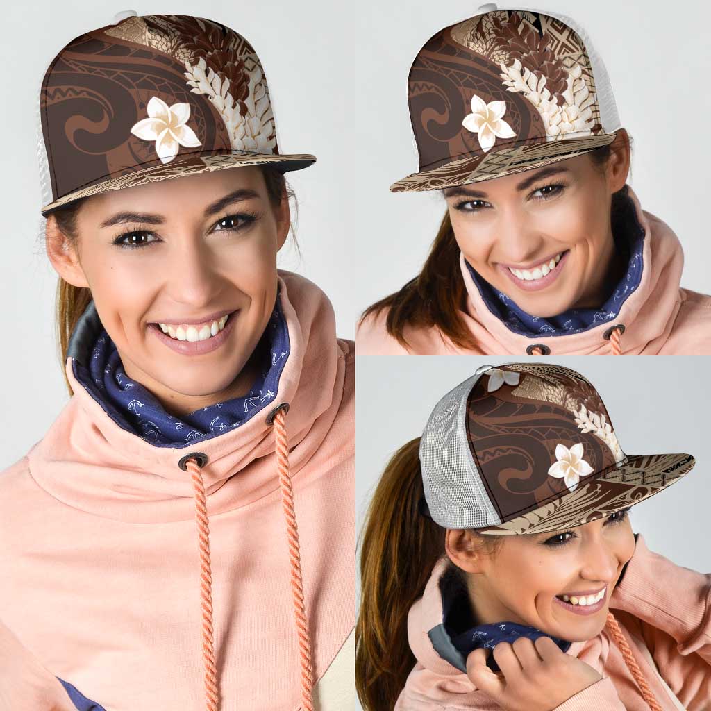 Samoa Teuila 2025 Mesh Trucker Cap Samoan Siapo Pattern Brown Version - Polynesian Pride