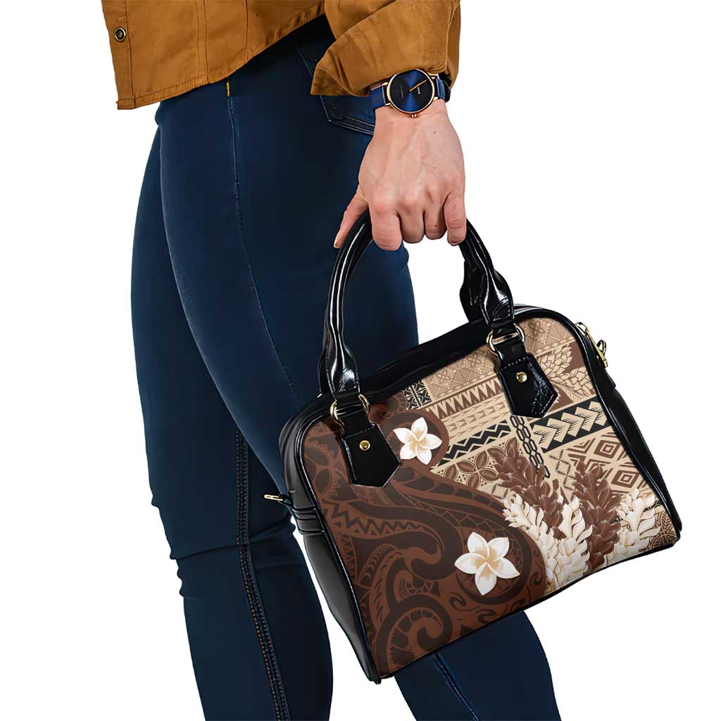 Samoa Teuila 2024 Shoulder Handbag Samoan Siapo Pattern Brown Version LT05 - Polynesian Pride