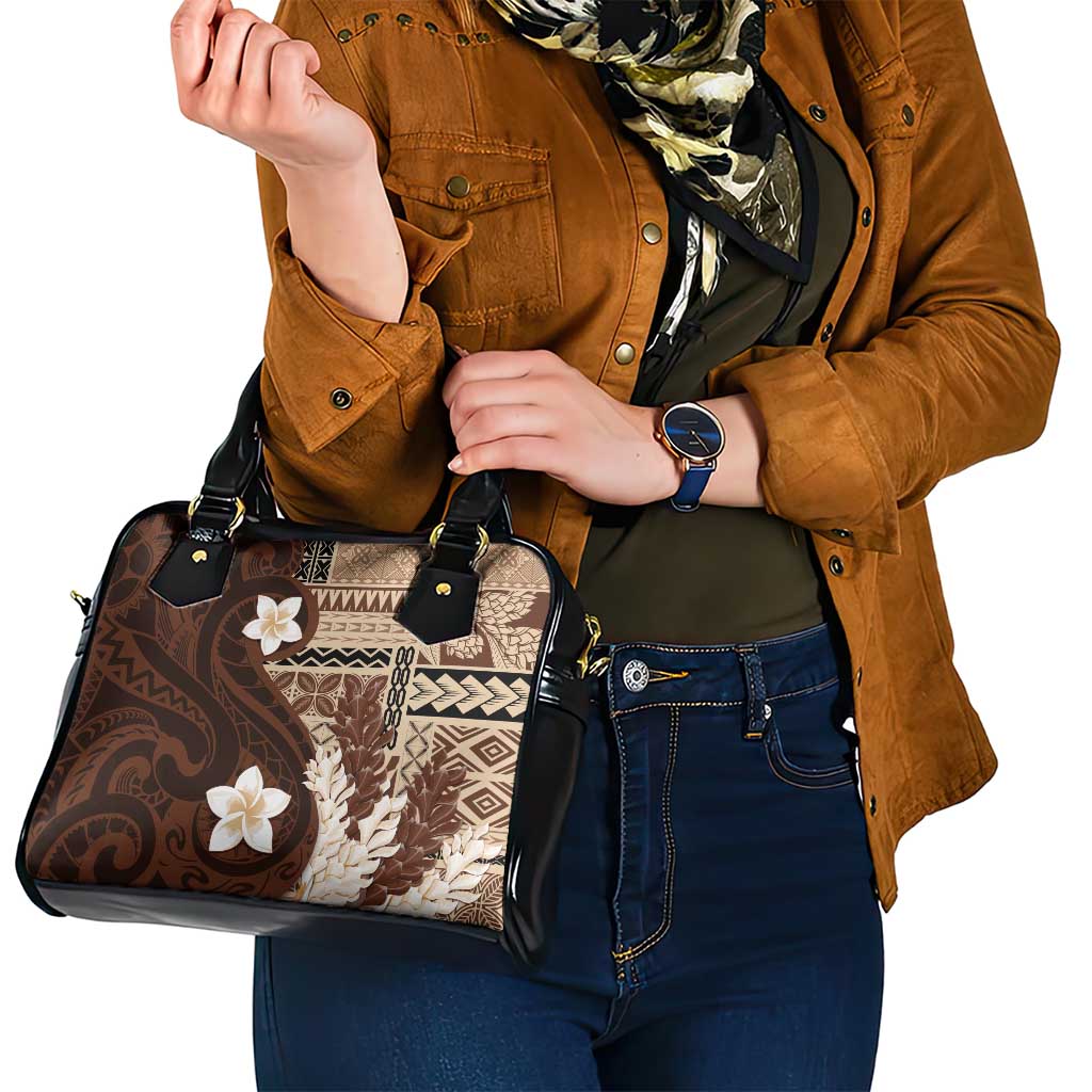 Samoa Teuila 2024 Shoulder Handbag Samoan Siapo Pattern Brown Version LT05 - Polynesian Pride