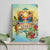 Aloha Hawaii Turtle Canvas Wall Art Retro Style - Polynesian Pride