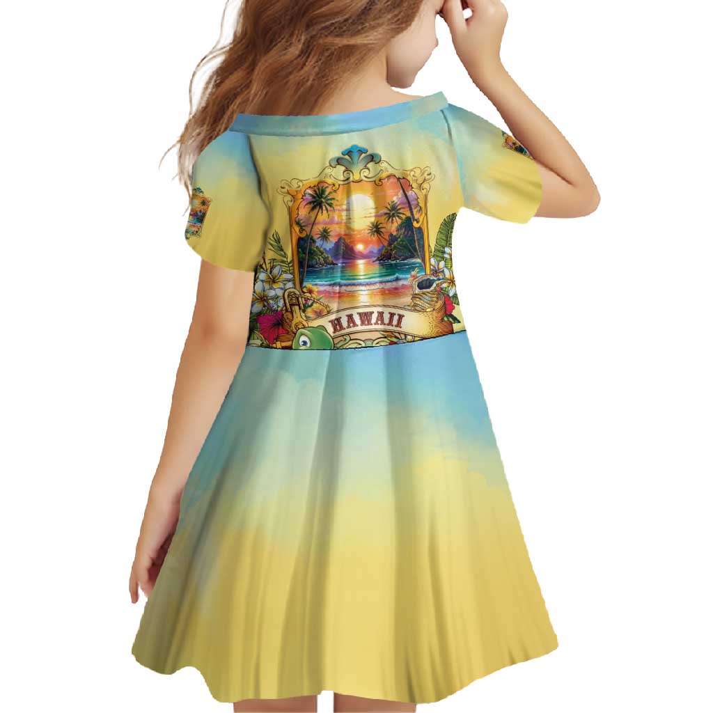 Aloha Hawaii Turtle Family Matching Long Sleeve Bodycon Dress and Hawaiian Shirt Retro Style - Polynesian Pride