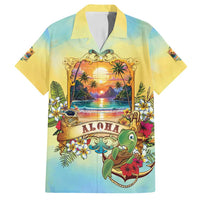 Aloha Hawaii Turtle Family Matching Long Sleeve Bodycon Dress and Hawaiian Shirt Retro Style - Polynesian Pride
