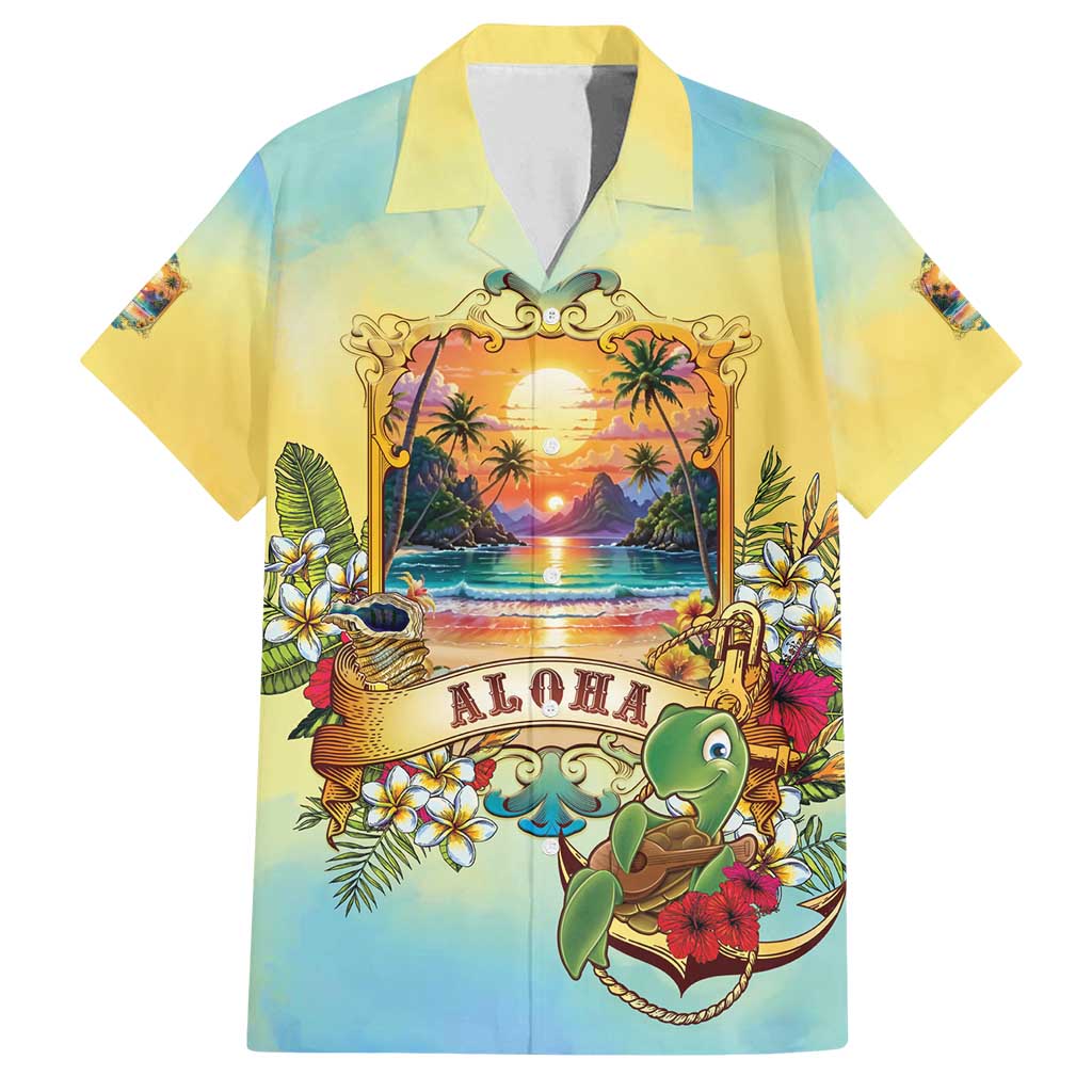 Aloha Hawaii Turtle Family Matching Summer Maxi Dress and Hawaiian Shirt Retro Style - Polynesian Pride
