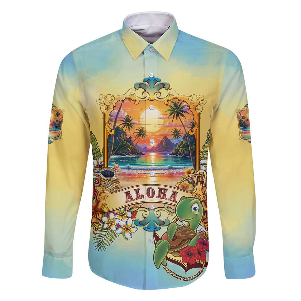 Aloha Hawaii Turtle Family Matching Summer Maxi Dress and Hawaiian Shirt Retro Style - Polynesian Pride