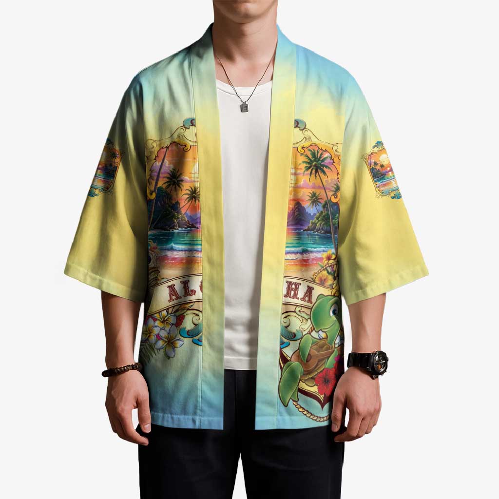 Aloha Hawaii Turtle Kimono Retro Style LT05 - Polynesian Pride