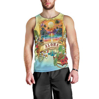 Aloha Hawaii Turtle Men Tank Top Retro Style LT05 - Polynesian Pride