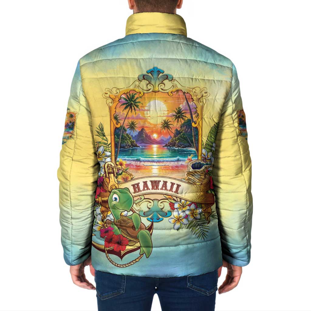 Aloha Hawaii Turtle Padded Jacket Retro Style LT05 - Polynesian Pride
