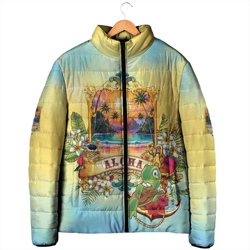 Aloha Hawaii Turtle Padded Jacket Retro Style LT05 - Polynesian Pride
