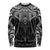 New Zealand Aotearoa Long Sleeve Shirt Maori Manta Ray Moko Black - Polynesian Pride