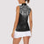 New Zealand Aotearoa Women Sleeveless Polo Shirt Maori Manta Ray Moko Black - Polynesian Pride