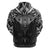 New Zealand Aotearoa Zip Hoodie Maori Manta Ray Moko Black - Polynesian Pride
