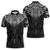 New Zealand Aotearoa Zipper Polo Shirt Maori Manta Ray Moko Black - Polynesian Pride