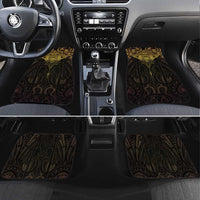 New Zealand Aotearoa Car Mats Maori Manta Ray Moko Gold - Polynesian Pride