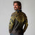 New Zealand Aotearoa Long Sleeve Polo Shirt Maori Manta Ray Moko Gold - Polynesian Pride