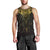 New Zealand Aotearoa Men Tank Top Maori Manta Ray Moko Gold - Polynesian Pride