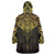New Zealand Aotearoa Wearable Blanket Hoodie Maori Manta Ray Moko Gold - Polynesian Pride