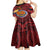 Papua New Guinea Gulf Province Kid Short Sleeve Dress Mix Coat Of Arms Polynesian Pattern LT05 - Polynesian Pride