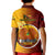 Papua New Guinea Western Province Kid Polo Shirt Mix Coat Of Arms Polynesian Pattern LT05 - Polynesian Pride