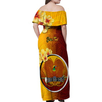 Personalized Papua New Guinea Western Province Family Matching Off Shoulder Maxi Dress and Hawaiian Shirt Mix Coat Of Arms Polynesian Pattern LT05 - Polynesian Pride