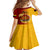Papua New Guinea Madang Province Kid Short Sleeve Dress Mix Coat Of Arms Polynesian Pattern LT05 - Polynesian Pride
