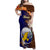 Papua New Guinea Manus Province Family Matching Off Shoulder Maxi Dress and Hawaiian Shirt Mix Coat Of Arms Polynesian Pattern LT05 Mom's Dress Brown - Polynesian Pride