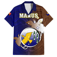 Personalized Papua New Guinea Manus Province Family Matching Off Shoulder Long Sleeve Dress and Hawaiian Shirt Mix Coat Of Arms Polynesian Pattern LT05 Dad's Shirt - Short Sleeve Brown - Polynesian Pride