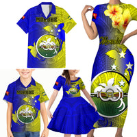 Personalized Papua New Guinea Morobe Province Family Matching Short Sleeve Bodycon Dress and Hawaiian Shirt Mix Coat Of Arms Polynesian Pattern LT05 - Polynesian Pride