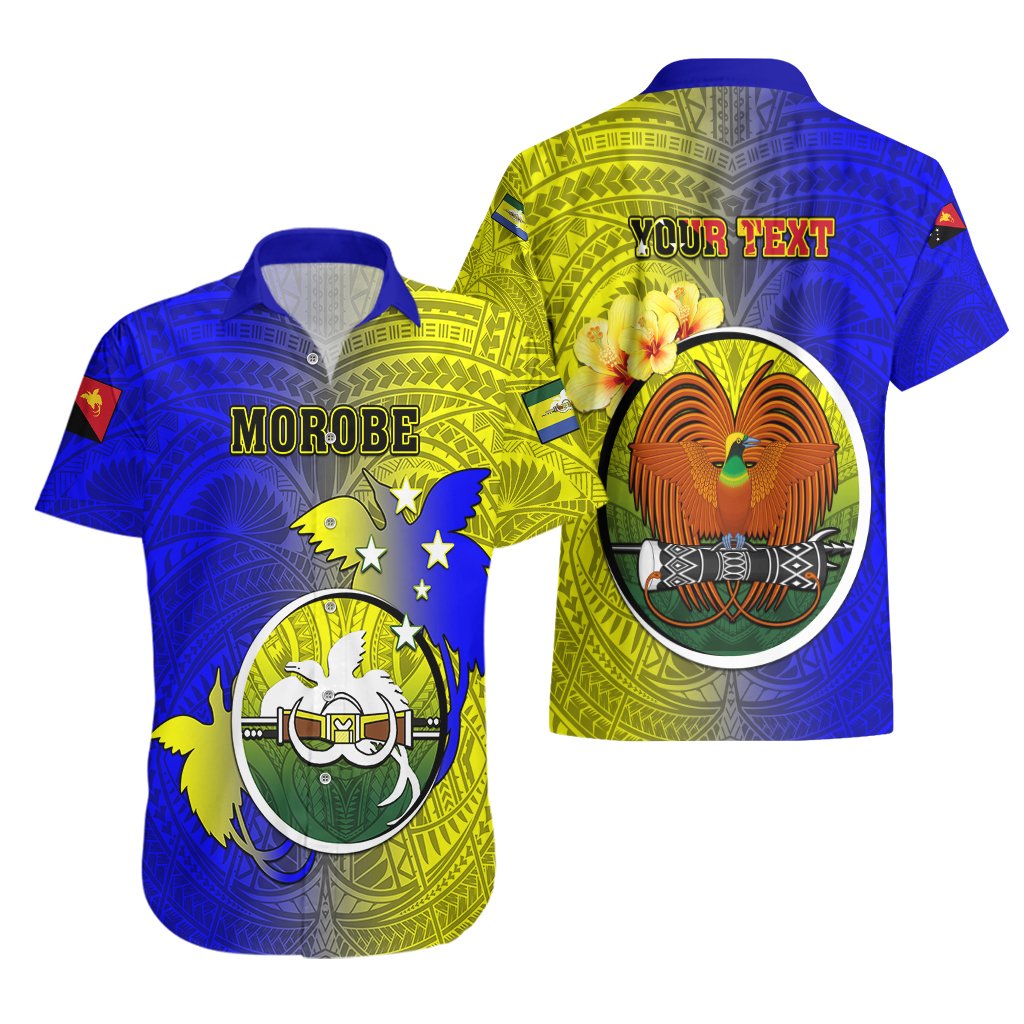Personalized Papua New Guinea Morobe Province Hawaiian Shirt Mix Coat Of Arms Polynesian Pattern LT05 - Polynesian Pride