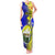 Personalized Papua New Guinea Morobe Province Tank Maxi Dress Mix Coat Of Arms Polynesian Pattern LT05 Women Yellow - Polynesian Pride