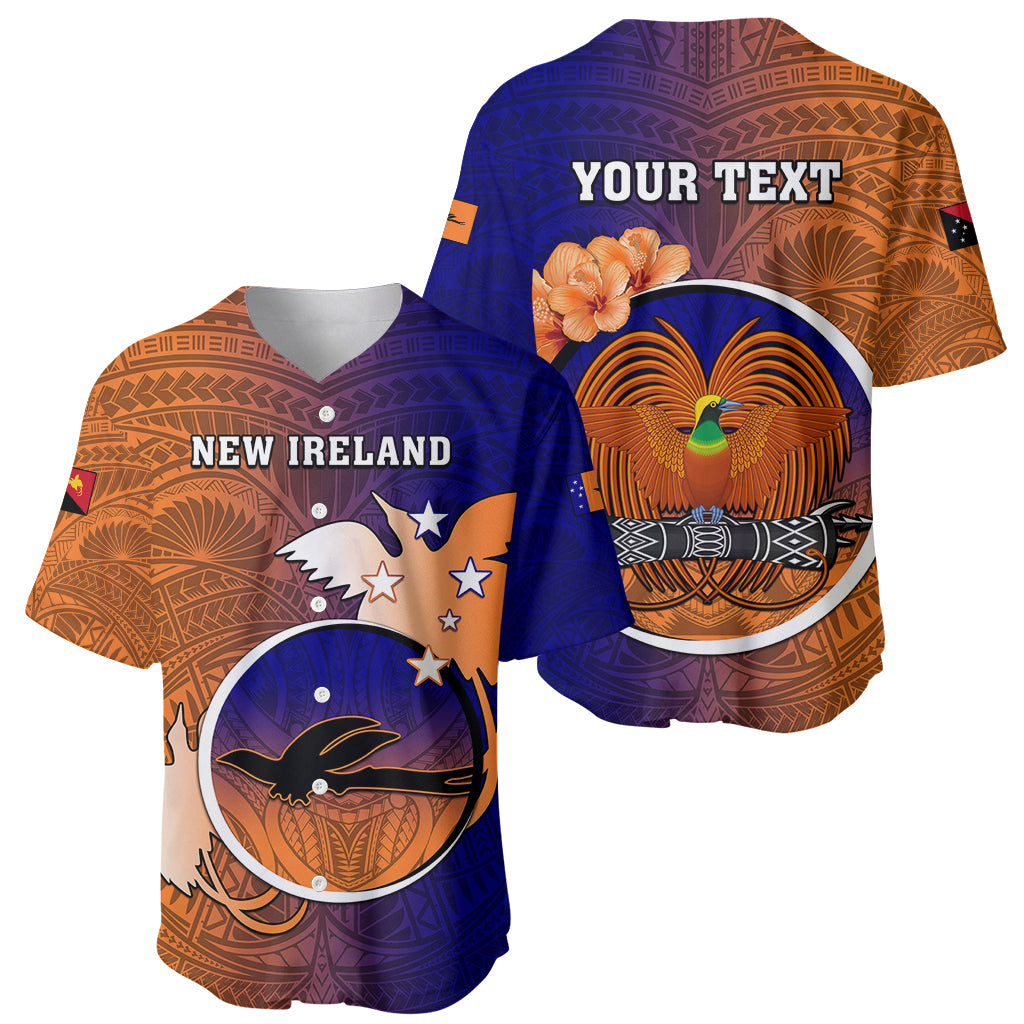Personalized Papua New Guinea New Ireland Province Baseball Jersey Mix Coat Of Arms Polynesian Pattern LT05 - Polynesian Pride