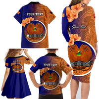 Personalized Papua New Guinea New Ireland Province Family Matching Long Sleeve Bodycon Dress and Hawaiian Shirt Mix Coat Of Arms Polynesian Pattern LT05 - Polynesian Pride
