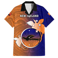 Personalized Papua New Guinea New Ireland Province Family Matching Puletasi Dress and Hawaiian Shirt Mix Coat Of Arms Polynesian Pattern LT05 Dad's Shirt - Short Sleeve Blue - Polynesian Pride