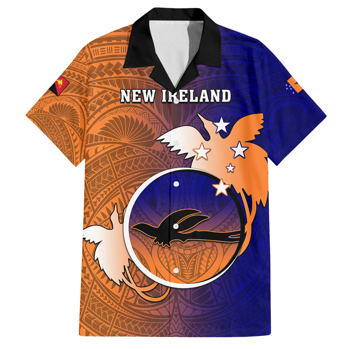Personalized Papua New Guinea New Ireland Province Family Matching Summer Maxi Dress and Hawaiian Shirt Mix Coat Of Arms Polynesian Pattern LT05 Dad's Shirt - Short Sleeve Blue - Polynesian Pride