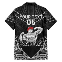Custom Samoa Wrestling Family Matching Long Sleeve Bodycon Dress and Hawaiian Shirt Samoan Wrestler Ulafala Style LT05 - Polynesian Pride