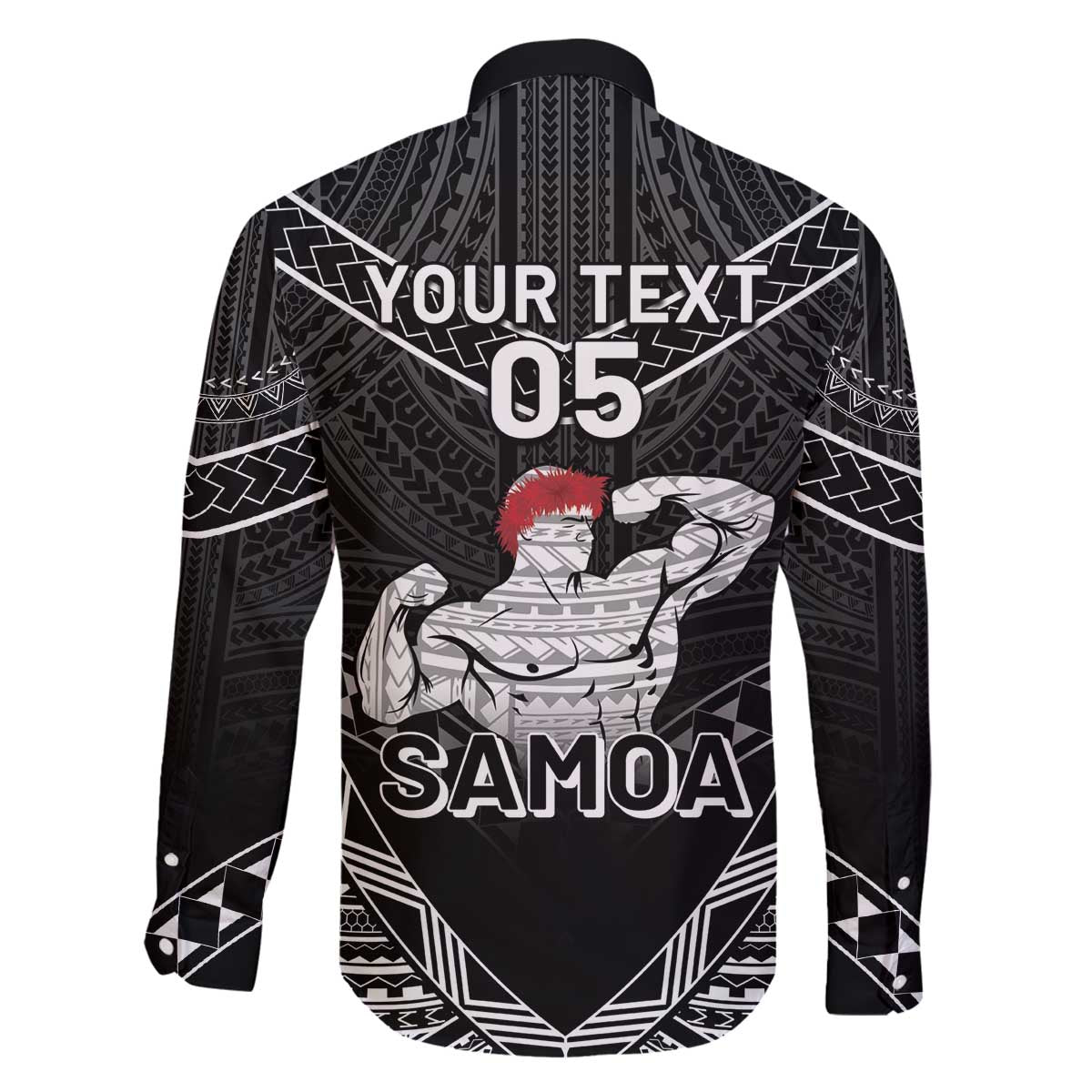 Custom Samoa Wrestling Family Matching Off The Shoulder Long Sleeve Dress and Hawaiian Shirt Samoan Wrestler Ulafala Style LT05 - Polynesian Pride