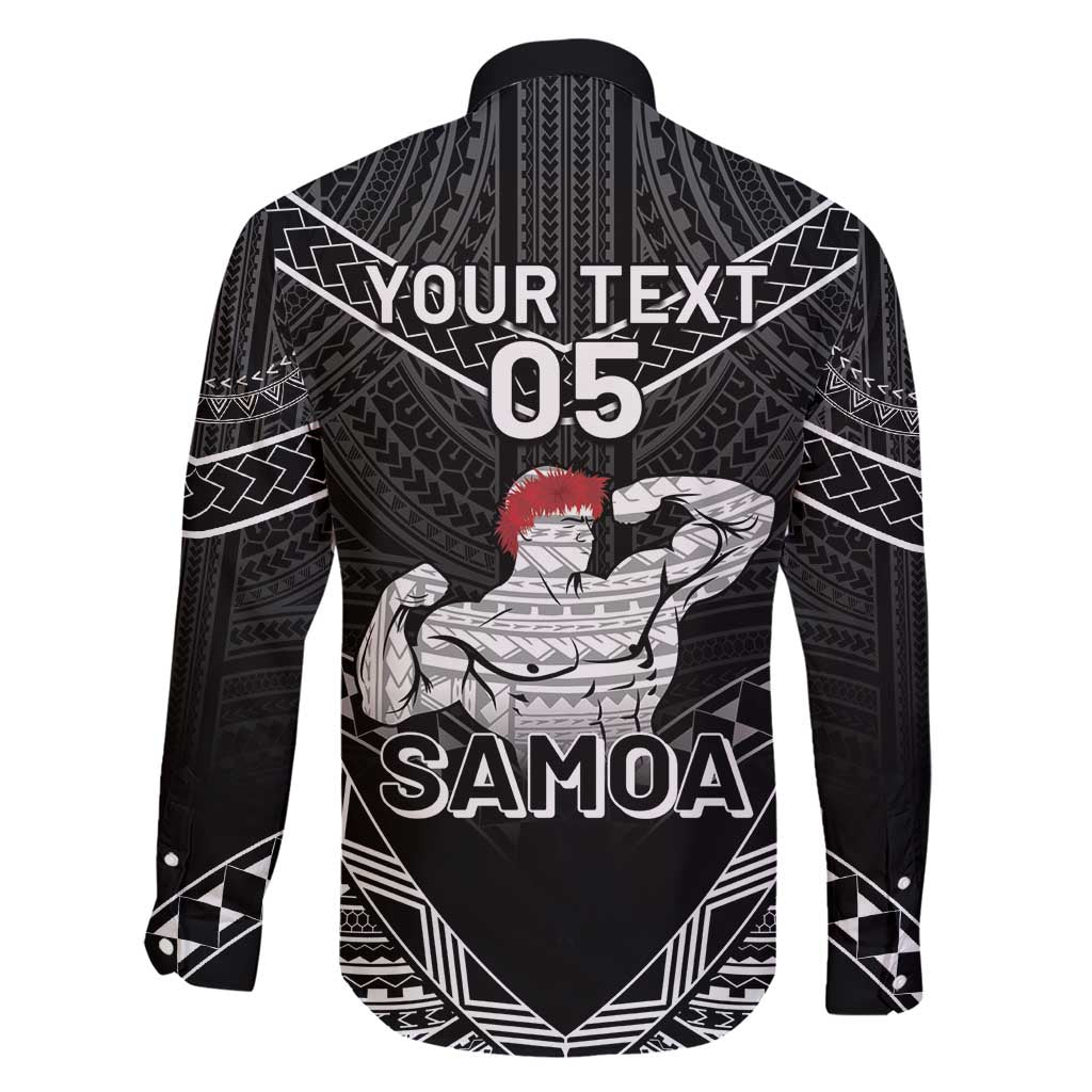 Custom Samoa Wrestling Family Matching Short Sleeve Bodycon Dress and Hawaiian Shirt Samoan Wrestler Ulafala Style LT05 - Polynesian Pride