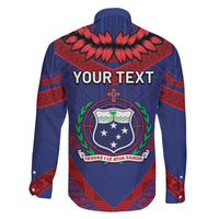 Personalised FAST Party Samoa Family Matching Tank Maxi Dress and Hawaiian Shirt Samoan Coat Of Arms Ulafala Style LT05 - Polynesian Pride