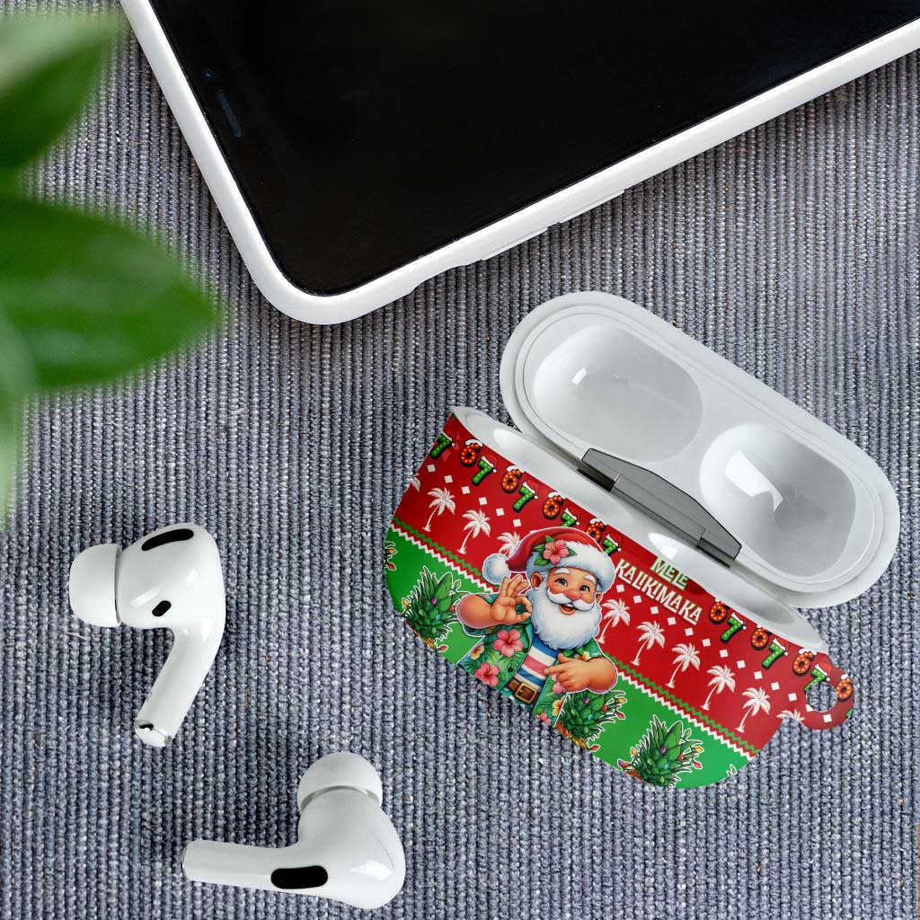Mele Kalikimaka Hawaii Christmas AirPods Case Funny Santa 67 Gen Alpha Slang - Polynesian Pride