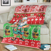 Mele Kalikimaka Hawaii Christmas Blanket Funny Santa 67 Gen Alpha Slang LT05 - Polynesian Pride