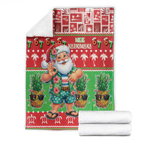 Mele Kalikimaka Hawaii Christmas Blanket Funny Santa 67 Gen Alpha Slang LT05 - Polynesian Pride