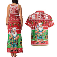 Mele Kalikimaka Hawaii Christmas Couples Matching Tank Maxi Dress and Hawaiian Shirt Funny Santa 67 Gen Alpha Slang LT05 - Polynesian Pride